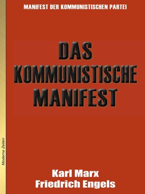 cover image of Das Kommunistische Manifest